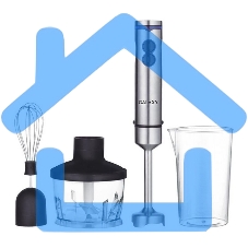 Блендер погружной Galaxy Line GL 2128, серебристый с черным, 800 Вт