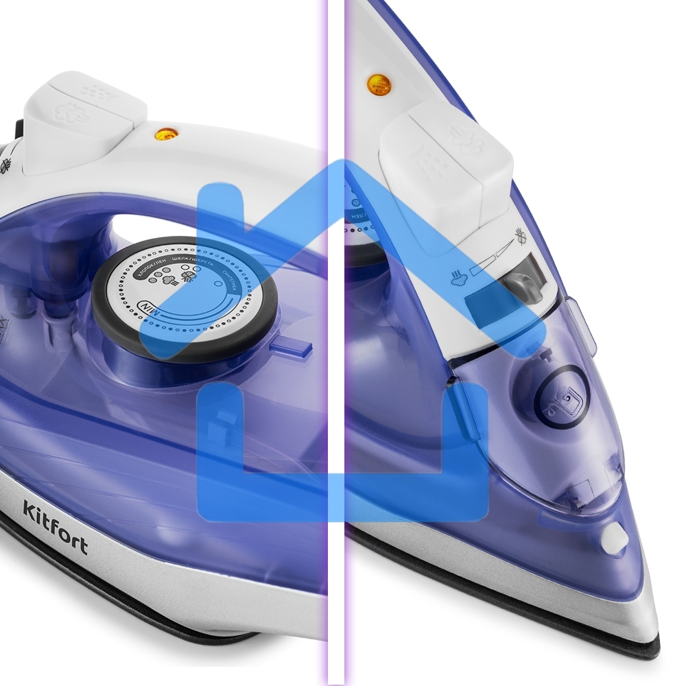 Утюг Kitfort KT-2603 1300Вт белый/фиолетовый