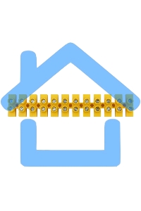 Клеммная винтовая колодка KВ-4 1,5-4, ток 3 A, полиэтилен желтый Rexant (10 шт./уп.)