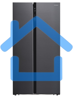 Холодильник Hyundai CS5003F черная сталь двухкамерный Side by Side 331/165л морозилка сбоку