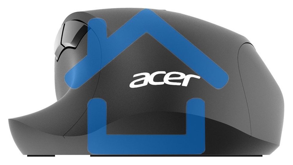 Мышь проводная Acer OMW120 черный, 2000 dpi, USB, кнопки - 6