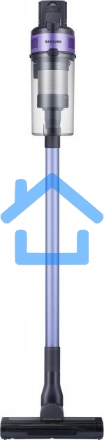 Пылесос вертикальный Samsung VS15A6031R4/EV фиолетовый/черный, питание от аккумулятора, 150 Вт, уборка сухая, пылесборник 0.8 л, работа от АКБ max 40 мин.