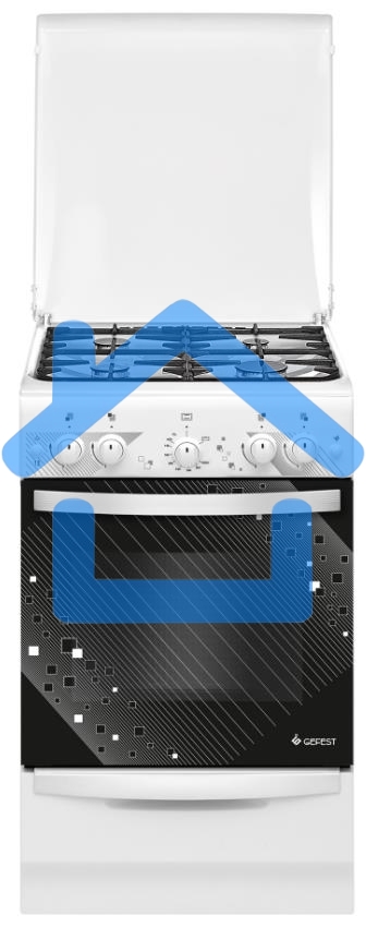 Плита газовая Gefest ПГ 5100-02 0309 белый, конфорок 4 шт, духовка 52 л, 50 см x 85 см x 58.5 см