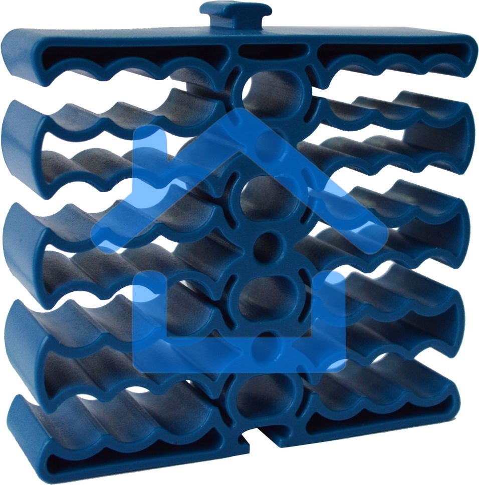 Кабельная гребенка на 24 кабеля, синяя