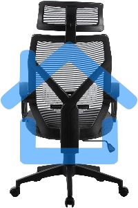 Кресло компьютерное Cactus CS-MC414-GY черный/серый, сетка/ткань, с подголов. крестов. пластик, пластик черный