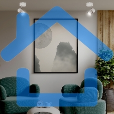 Светильник Hiper Светильник встраиваемый белый + Хром H078-1 Поворотный, мощность ламп до 50Вт Размер 13х27