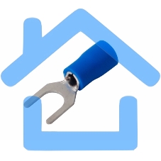 Наконечник вилочный изолированный 5.3 мм 1.5-2.5 мм² (НВи 2.5-5/НВи 2-5) синий Rexant