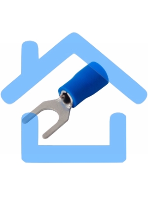 Наконечник вилочный изолированный 5.3 мм 1.5-2.5 мм² (НВи 2.5-5/НВи 2-5) синий Rexant