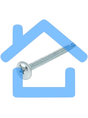 Саморез с прессшайбой KRANZ ПШС сверло 4.2х50, короб (200 шт./уп.)