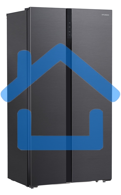 Холодильник Hyundai CS5003F черная сталь двухкамерный Side by Side 331/165л морозилка сбоку