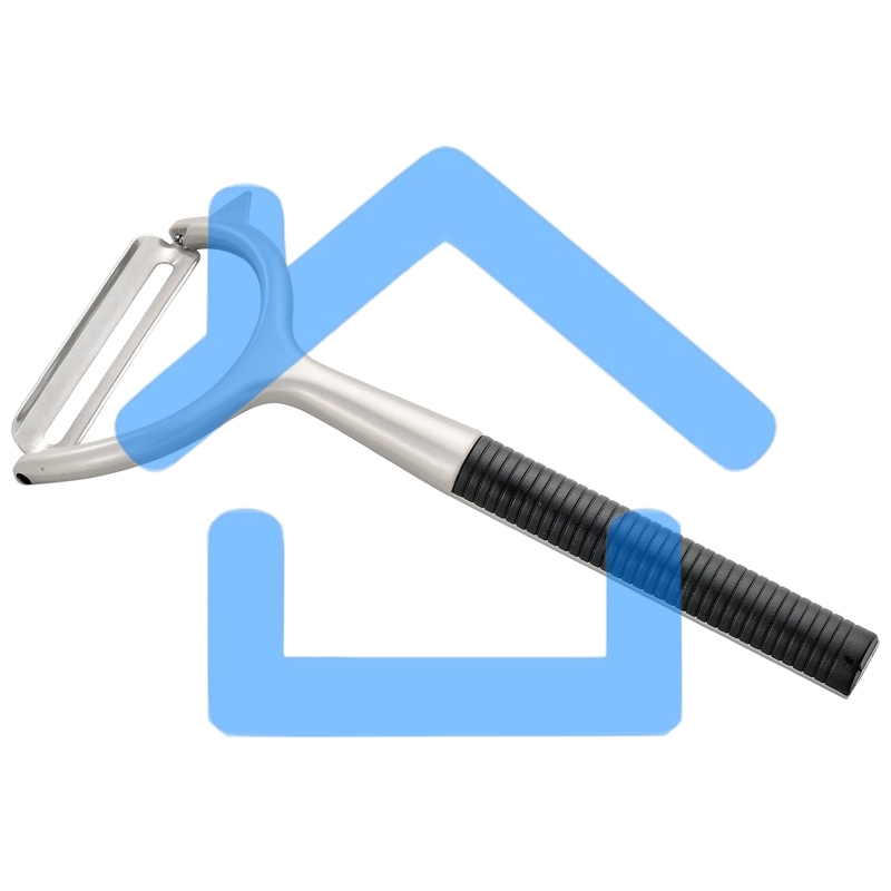 Овощечистка Mallony с гориз. лезв-м,серии Eletto, сплав цинка никелированный,ABS пластик (ручка)