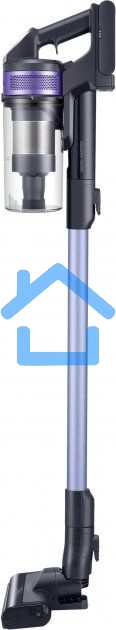 Пылесос вертикальный Samsung VS15A6031R4/EV фиолетовый/черный, питание от аккумулятора, 150 Вт, уборка сухая, пылесборник 0.8 л, работа от АКБ max 40 мин.