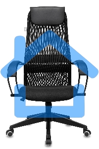 Кресло руководителя Бюрократ CH-607 TW-01 черный, сетка/ткань с подголов. крестовина пластик