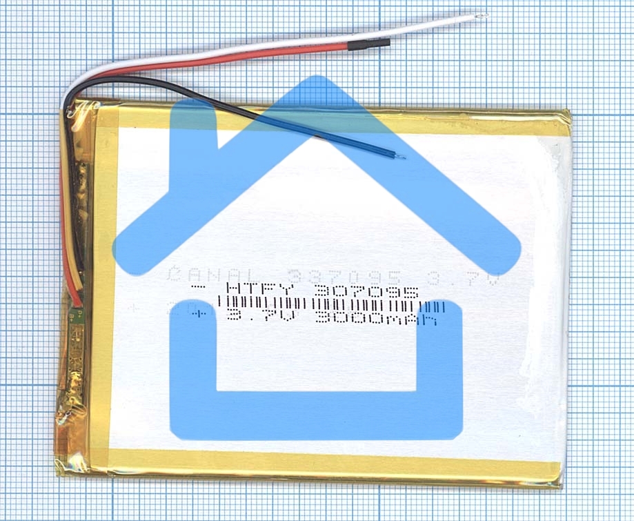 Аккумулятор Li-Pol (батарея) 3*70*95мм 3pin 3.7V/2500mAh