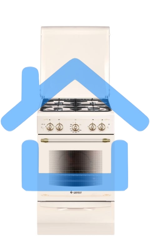 Плита газовая Gefest ПГ 5100-02 0186 бежевый, конфорок 4 шт, духовка 52 л, 50 см x 85 см x 58.5 см