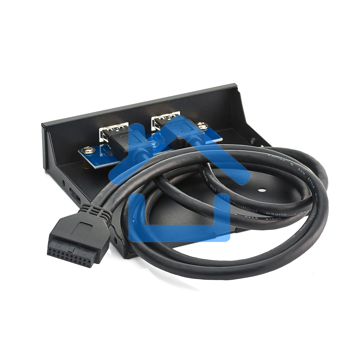 Планка USB на переднюю панель ExeGate U3H-615, 3,5