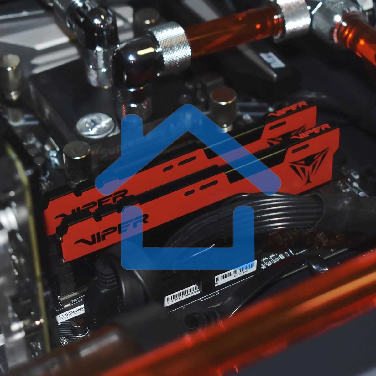 Оперативная память Patriot Viper Elite II, DDR4, 32Gb (2x16 Gb), 3200 MHz, CL18, DIMM, радиатор, красный, черный