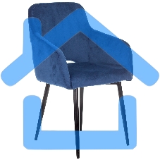 Кресло компьютерное Бюрократ CH-380F сапфировый Italia 17 на ножках металл черный