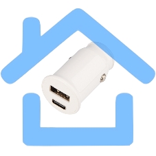 Автозарядка в прикуриватель Rexant АЗУ USB-A+USB-C, 2.4 A белый