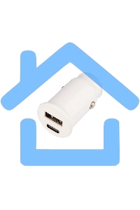 Автозарядка в прикуриватель Rexant АЗУ USB-A+USB-C, 2.4 A белый