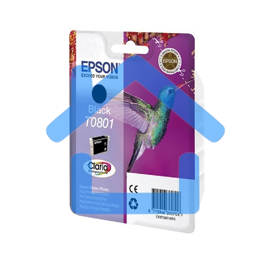 Картридж струйный Epson C13T08014011 черный для Epson St Ph P50/PX660/PX720WD (330стр.)