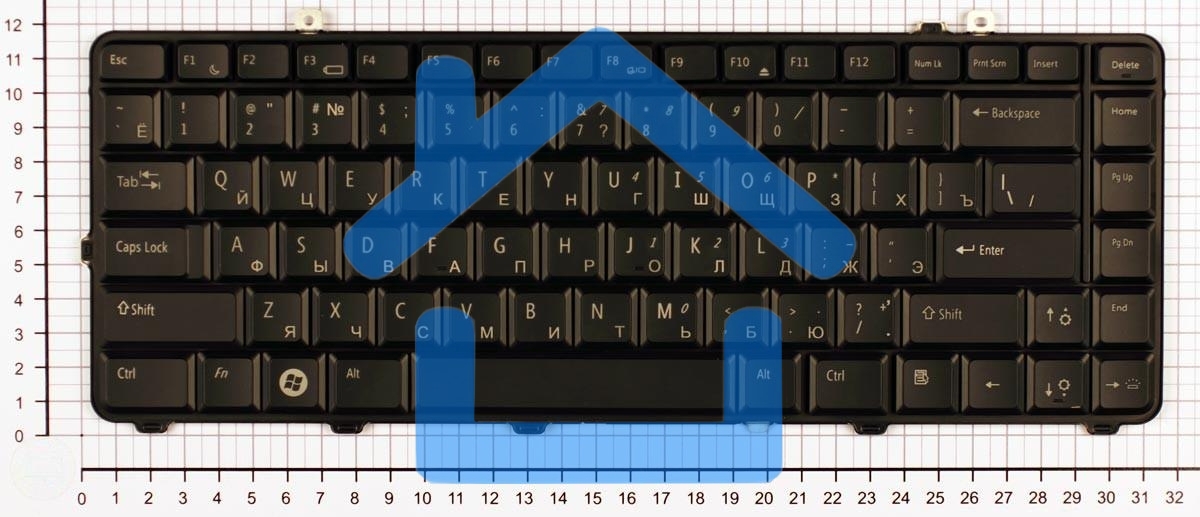 Клавиатура для ноутбука Dell Studio 15 1555 1557 1558 черная с подсветкой