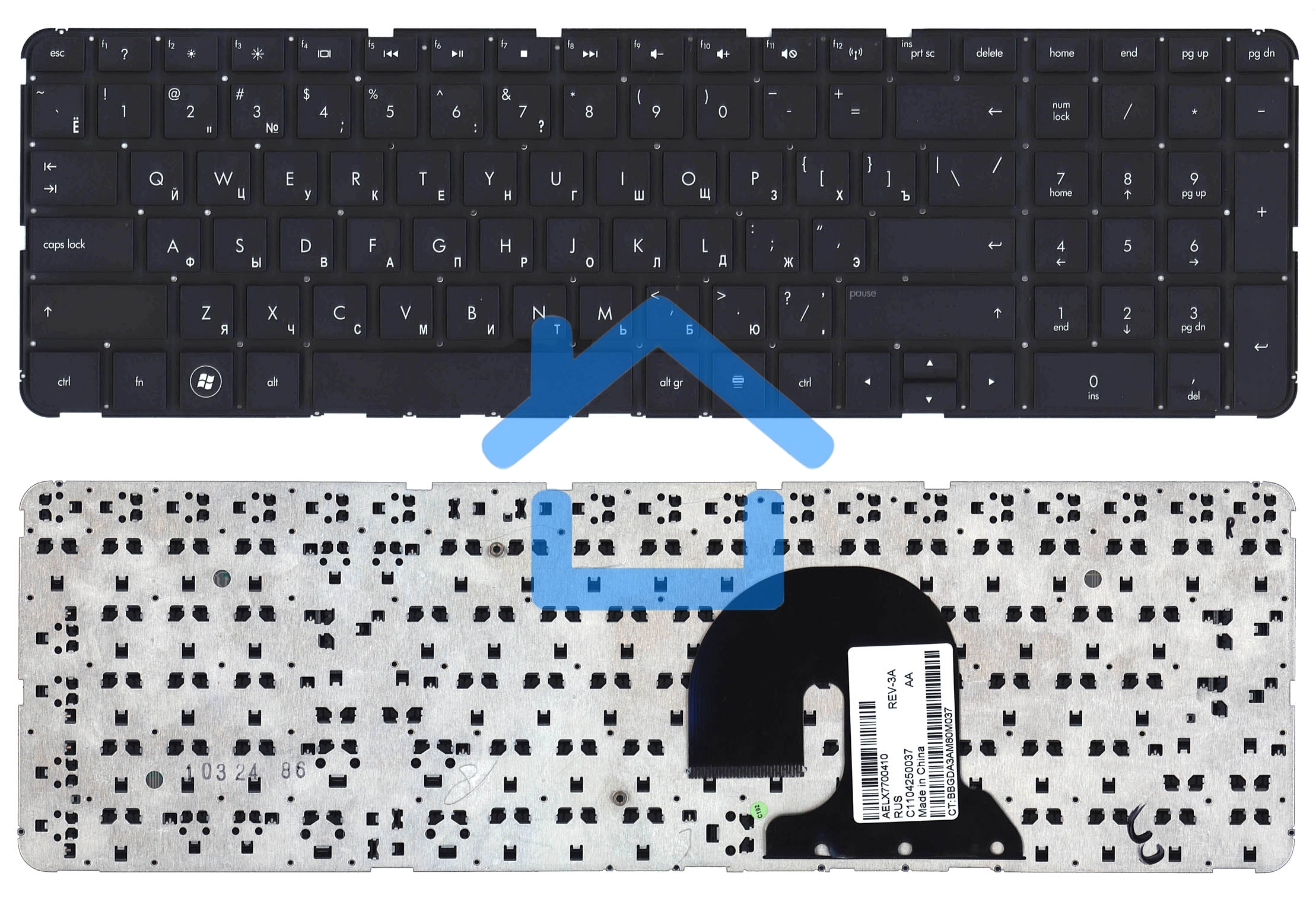 Клавиатура для ноутбука HP Pavilion DV7-4000 DV7-5000 черная