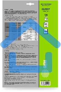 Фотобумага Cactus CS-GSA4130100 A4/130г/м2/100л. глянцевое самоклей. для струйной печати