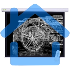 Экран Cactus 150x150см Motoscreen CS-PSM-150x150 1:1 настенно-потолочный рулонный белый (моторизованный привод)