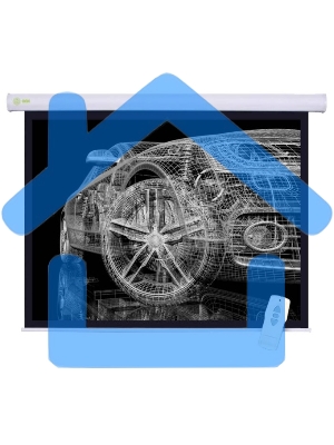 Экран Cactus 150x150см Motoscreen CS-PSM-150x150 1:1 настенно-потолочный рулонный белый (моторизованный привод)