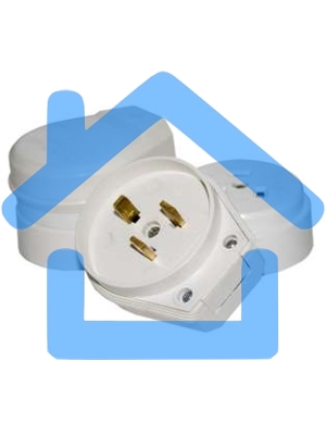 Разъем РШ-ВШ 32А 220В бел. РВШ 32-002