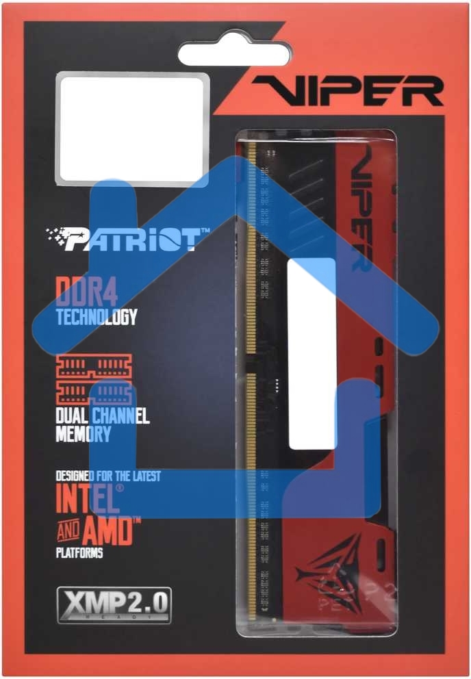 Оперативная память Patriot Viper Elite II, DDR4, 32Gb (2x16 Gb), 3200 MHz, CL18, DIMM, радиатор, красный, черный