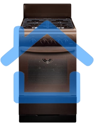 Плита газовая Gefest CG 50М02 К83 коричневый, конфорок 4 шт, духовка 42 л, 50 см x 85 см x 53 см