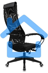 Кресло руководителя Бюрократ CH-607 TW-01 черный, сетка/ткань с подголов. крестовина пластик