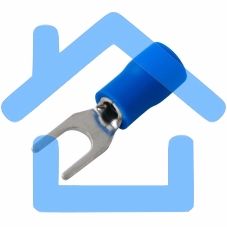 Наконечник вилочный изолированный 4.3 мм 1.5-2.5 мм² (НВи 2.5-4/НВи 2-4) синий Rexant