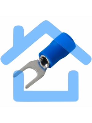 Наконечник вилочный изолированный 4.3 мм 1.5-2.5 мм² (НВи 2.5-4/НВи 2-4) синий Rexant