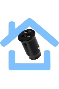 Автозарядка в прикуриватель Rexant АЗУ USB-A+USB-C, 2.4 A черный