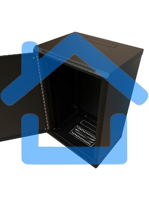 Шкаф коммутационный WRline (WR-TW-1845-SR-RAL9004) настенный 18U 600x450мм пер.дв.металл 2 бок.пан. 60кг черный 370мм 908мм IP20 сталь