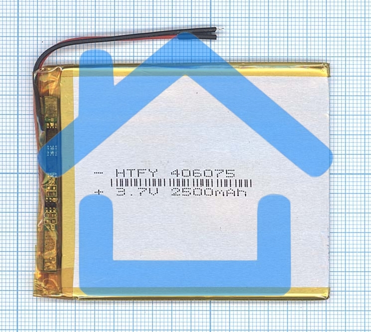 Аккумулятор Li-Pol (батарея) 4*60*75мм 2pin 3.7V/2500mAh