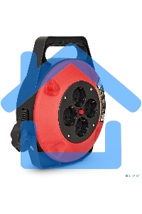 Удлинитель на катушке ExeGate EX286337RUS Master ECS-1-1.5B (4 евророзетки с заземлением, 10м, защита от детей, защита от перегрузки, 3х1,5мм2, 15А/3.3кВт)