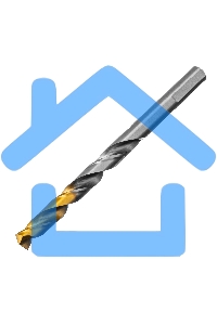 Сверло спиральное по металлу Denzel 8 x 117мм, Р6М5, Golden Tip