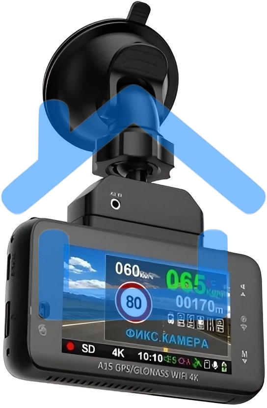 Видеорегистратор Sho-Me A15-GPS/GLONASS WI-FI черный 2160x3840 2160p 140гр. GPS MStar8629