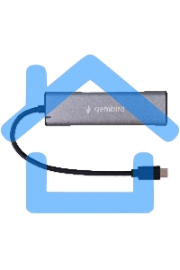 Разветвитель USB3.1 Gembird UHB-U3P7-02, 7хUSB, с доп.питанием (порт Type-C), OTG, кабель Type-C 19см, алюминий, коробка