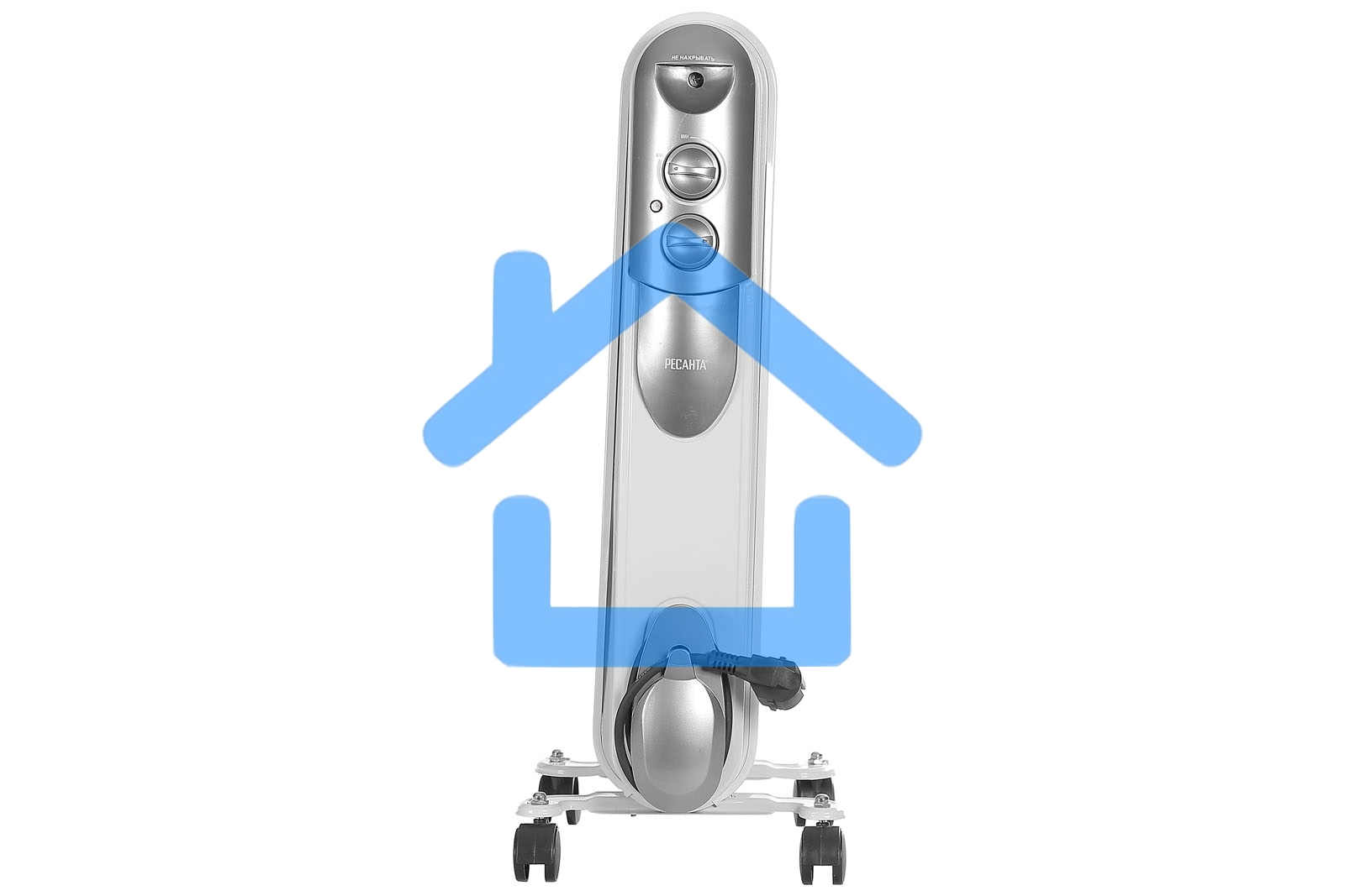 Обогреватель масляный Ресанта ОМПТ-7Н (7 секций) белый, 1500 Вт, 15 м2, термостат 67/3/3