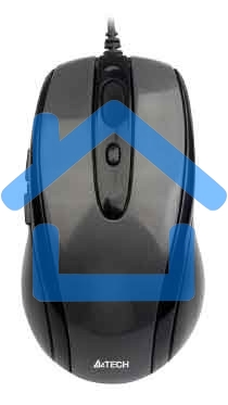 Мышь проводная A4Tech N-708X серый глянец/черный, 1600 dpi, USB, кнопки - 6