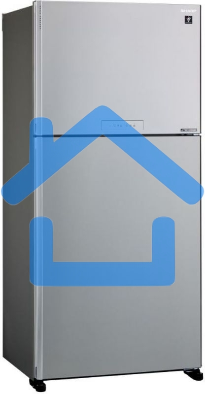 Холодильник Sharp SJ-XG60PMSL серебристый двухкамерный 422/178 л морозилка сверху, No Frost
