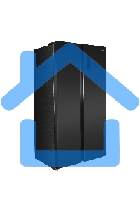 Холодильник Maunfeld MFF177NFSB черный глянц. двухкамерный 263/170л морозилка сбоку, No Frost, Side by Side