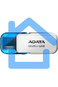 Флешка USB ADATA UV240 (AUV240-32G-RWH), 32 Gb, USB 2.0, R/W 15/5, белый/синий
