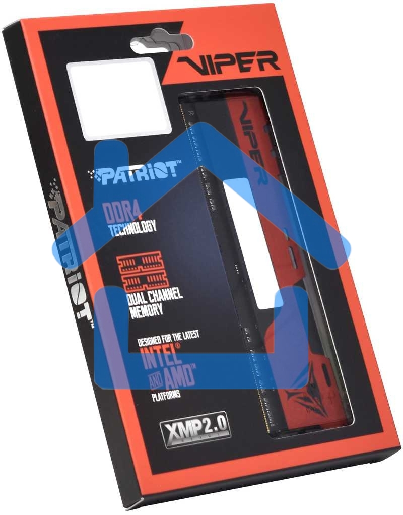Оперативная память Patriot Viper Elite II, DDR4, 32Gb (2x16 Gb), 3200 MHz, CL18, DIMM, радиатор, красный, черный