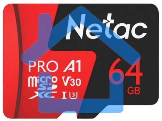 Флеш карта MicroSD card Netac P500 Extreme Pro 64Gb, retail version w/SD adapter